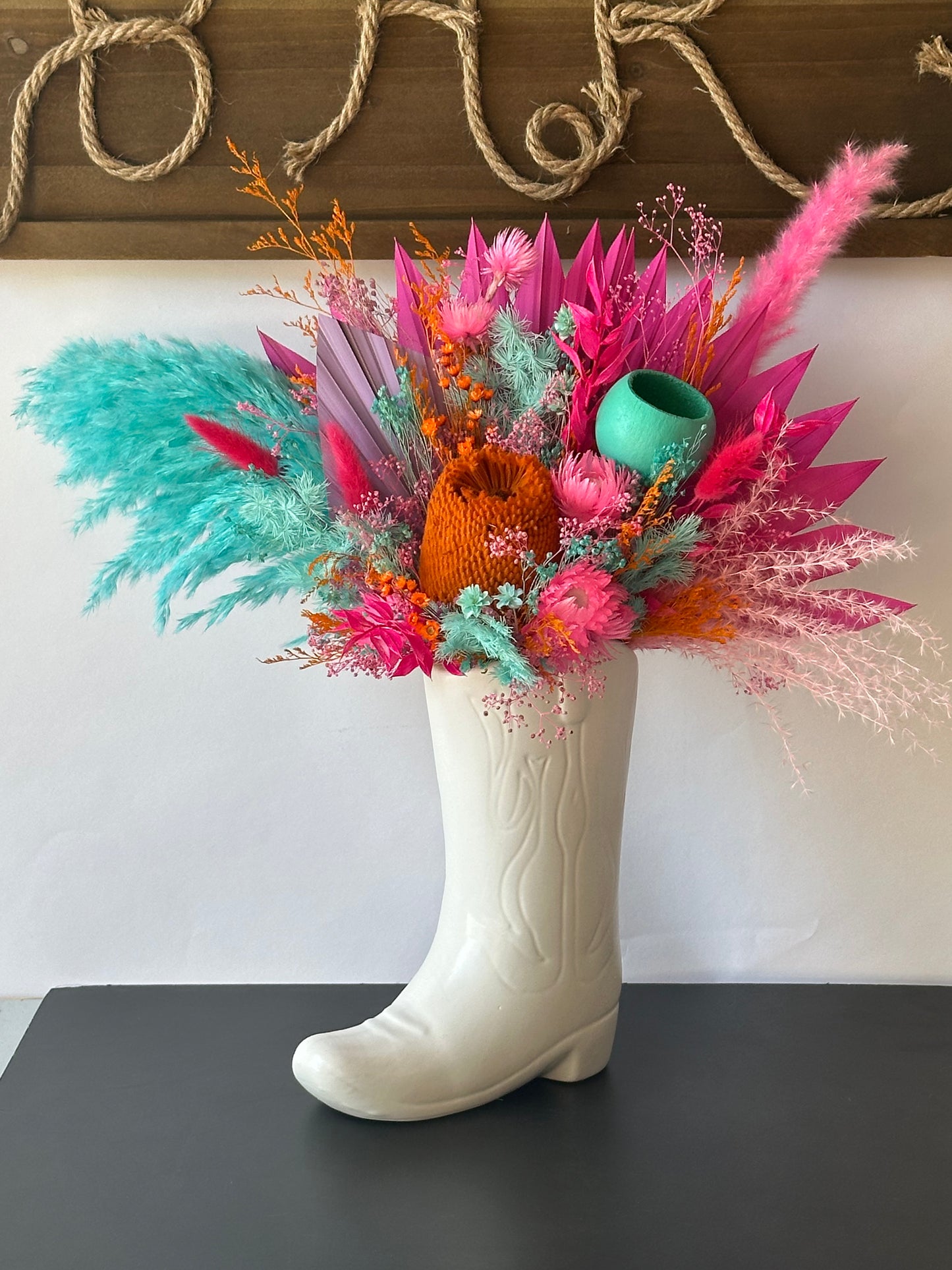 Everlasting Floral Boot-que