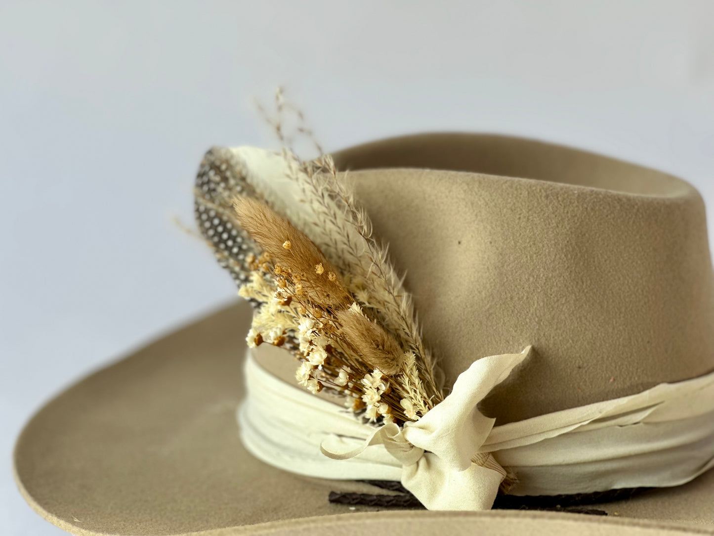 Floral & Feather Hat pin