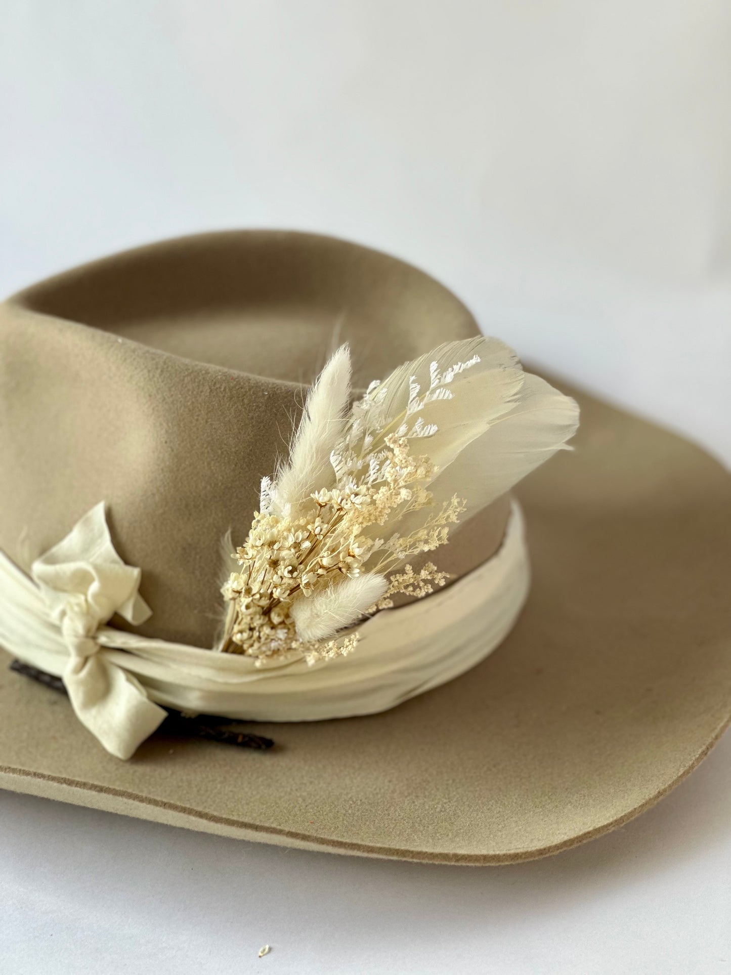 Floral & Feather Hat pin