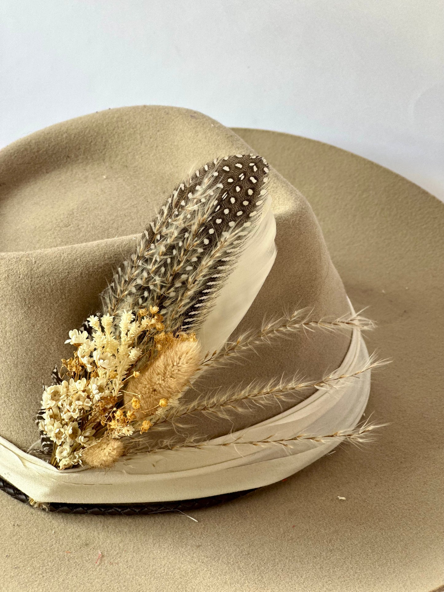 Floral & Feather Hat pin