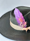 Floral & Feather hat pin