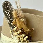 Floral & Feather Hat pin