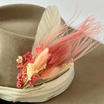 Floral & Feather Hat pin