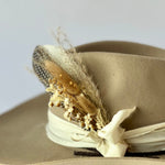 Floral & Feather Hat pin