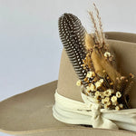 Floral & Feather Hat pin
