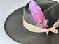 Floral & Feather hat pin